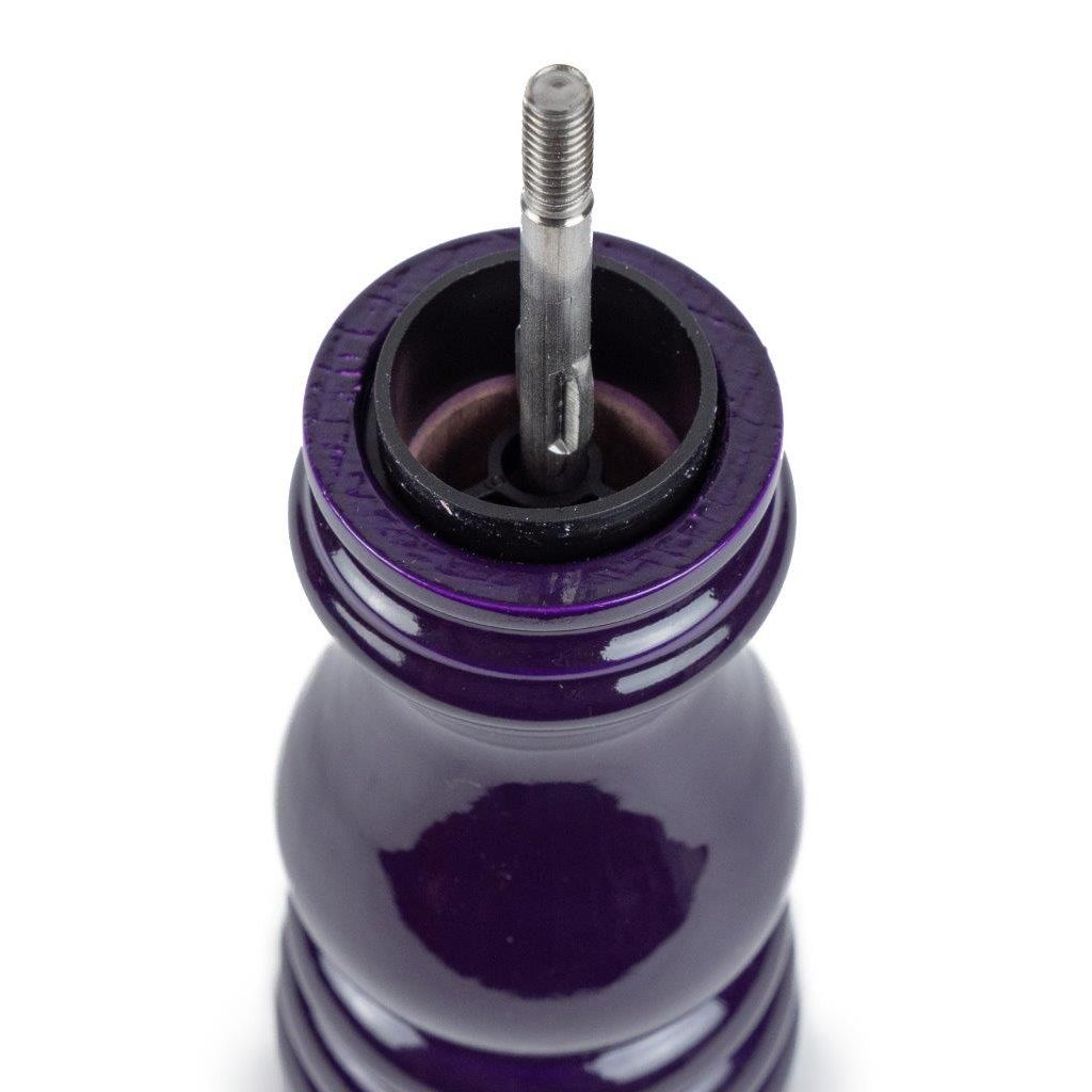Moulin à poivre manuel u'Select en bois laqué, aubergine, 18 cm - Visuel 2